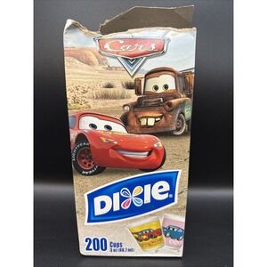 Disney Pixar Cars Dixie Cups 3 Oz, Bathroom Size, Open Box, Nearly Full
